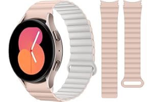 HITZEE Kompatybilny z paskiem Samsung Galaxy 6 40 mm 44 mm/Galaxy Watch 6 Classic 43 mm 47 mm/Watch 5/Watch 4, 20 mm paski magnetyczne silikonowe opaski do Galaxy Watch 4 Classic/Watch 5 Pro