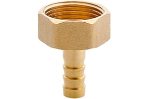 MOUMOUTEN Raccordo portagomma in ottone da 3/4", filettatura femmina, giuntatrice per metalli, giuntatrice per tubi flessibili, adattatore per aria, acqua e olio (spessore 10 mm)