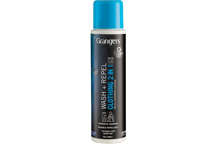 Grangers Wash + Repel Clothing 2 in 1 | 300ml | Powerful Cleaning Combined With Durable Waterproofing for all Outdoor Clothing