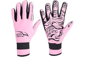 DAMOHONY Gants de plongée en néoprène de 2 mm, gants de plongée avec tuba, gants de plongée à cinq doigts pour paddle, surf, kayak, canoë, pêche, ski, protection de paume réutilisable