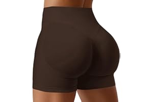 WEISANGMI Gym Shorts for Women Seamless Scrunch Butt Lifting Yoga Shorts Booty Workout Shorts 4.5" Tummy Control Cycling Shorts