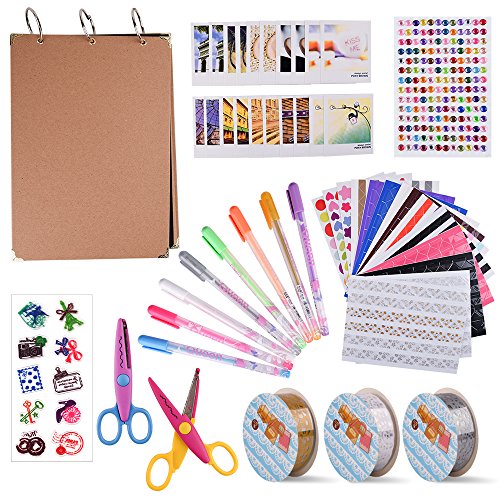 KUUQA Scrapbook Album 30 Schwarze Seiten DIY Fotoalbum