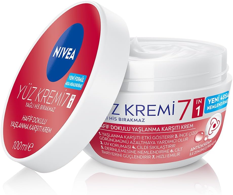 NIVEA Yaşlanma Karşıtı Su Bazlı Nemlendirici Yüz Kremi 100 ml,Bariyer Güçlendirir,Sıkılaştırıcı