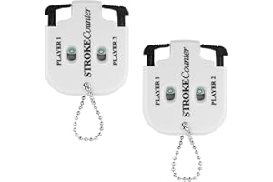 PEUTIER 2szt Mini Licznik Wyników Golfowych, 5,6x4,9x0,9cm Licznik Wskazników Golfowych Licznik Uderzen Golfowych 2 Graczy Przenosny Licznik Golfowy Clicker do Zawodów Gier Punktacji