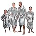 Produktbild JEMIDI Kinder Damen und Herren Bademantel Unisex Microfaser Saunamantel für die ganze Familien ab Größe 122 - XXL in 4 Farben erhältlich Unisex für Damen Herren Jungen Mädchen Kinder Morgenmantel Saunamantel Reisebademantel Anthrazit/Weiß 146/152