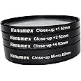 Hanumex® 62mm Close-Up Filter Kit – 4-Piece Macro Lens Filter Set (+1, +2, +4, +10) with Protective Pouch for Canon, Nikon, Sony, Pentax, Olympus, Fuji DSLR Cameras