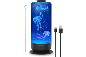 EYESOUND Jellyfish Lamp, 2.5L USB Plug-in Jellyfish Lamp, LED Color Changing Jellyfish with Speed Control Mood Lamp for Home Office Room Decoration Christmas Gifts for Kids Teens Girls Boys Adults