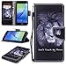 Produktbild FNBK Huawei P10 Lite Hülle Leder Lanyard Löwe Flip Schutzhülle Silikon BackCover Flip Cover Wallet Bookstyle Handyhülle Tasche Stand Kartenfächer Ledertasche