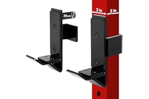 Yes4All Acciaio J Ganci Squat Rack 2x2/3x3 con Pad protettivo UHMW - Power Rack Attacchi Barbell Holder per Palestra di casa