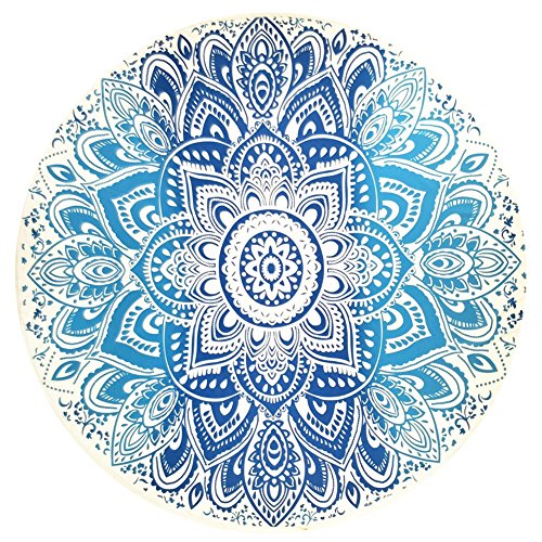 YJ Bär, rund indischen Mandala Boho Strandtuch Überwurf Roundie Tischdecke Bezug Yoga Matte Decke Wandbehang Tapisserie Muster 34