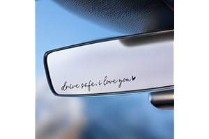 JIEYAO 4 Stück I Love You Drive Safe Spiegelaufkleber, Aufkleber für Rückspiegel und Fenster mit Herz Vinyl Aufkleber Selbstklebender Süße Aufkleber Autozubehör Geschenk für Fahrer Frauen Männer