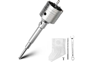 MOXPIFY Juego de brocas de 70 mm con adaptador SDS Plus de 220 mm y broca de centrado de 8 x 110 mm, para mampostería y hormigón