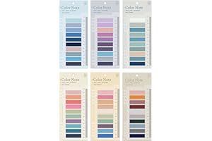DOTTALL 1200 Stück Haftnotizen Tabs, 6 Stile Farbige Klebezettel Index Tabs Set, Pagemarker Selbstklebend Pastell Beschreibbare, Haftstreifen Klebezettel mit Lineal für Seitenmarkierung Lesezeichen（Morandi）