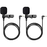 HollyView Hollyland mikrofon kravat harici kablolu 3,5 mm &ccedil;ok y&ouml;nl&uuml; kablosuz mikrofon sistemi i&ccedil;in Lark Max (2 paket)