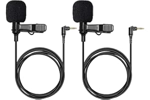 HOLLYVIEW Hollyland Omnidirectional Lavalier Microphone for Lark Max Microphone System-Black (2 Pack)