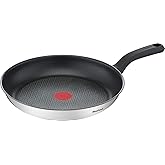 Tefal Comfort Max 26cm Stainless Steel Frying Pan, Durable Non-Stick Pan with Thermo-Spot Heat Indicator, Induction Compatibl