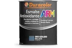 PD DURACOLOR Esmalte Antioxidante ARM - Color Gris Azulado - 750 ml - Superficie Exterior e Interior - Acabado Brillante y de Rápido Secado - Excelente Dureza y Resistencia - Duracolor