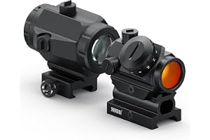 Feyachi RDS-22 rött prickigt visir med M40 3 x förstoringskombo-kit, 1 x 22 mm rödpunktsvisir och röd prickig förstorare abso