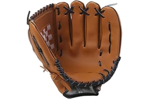 Baseballhandschuhe für Jugendliche | Sporthandschuhe aus PU-Leder Pitcher Batting – gepolsterte T-Ballhandschuhe für Handflächenfänger, Baseball Zubehör zum Fangen von Baseball Pacienjo