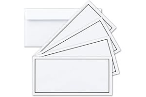 ‎TRAUER PAPIERE BY GUSTAV NEUSER 50x Trauer-Brief-Umschläge DIN Lang mit schwarzem Rahmen I 110 x 220 mm I Haftklebung ohne Fenster - Trauer-Rand in Schwarz I TrauerPapiere by GUSTAV NEUSER®