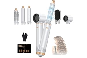 ‎UMIGA Neue Haartrockner Airstyler 5 in 1 Set, Ionen Föhnbürste mit 32mm Auto-Lockenstab, 1000W Hairstyler mit Glättbürste, Thermal Brush, für Trocknen, Locken und Straighthen der Haare-Alle Haartypen