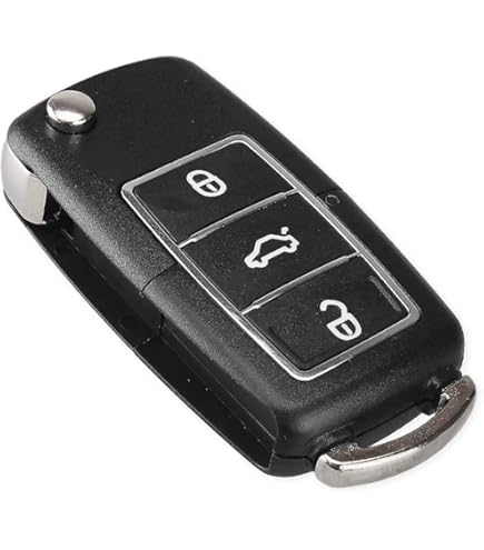 Per VW Seat Skoda Custodia Chiave Chiave Pieghevole Etui In Pelle