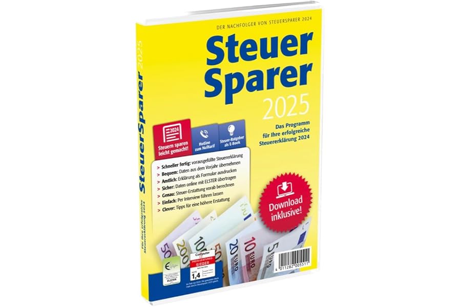 Lidl Steuer 2025 für Steuererklärung 2024 ELSTER Nachfolger von 2024! Neu ! Download!