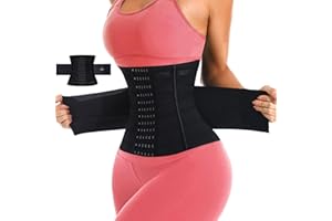 IVEOPPE Waist Trainer damski pas wyszczuplający brzuch, gorset w talii do treningu fitness, dla kobiet i mężczyzn, modelujący figurę, trener talii, modelujący talię, czarny, M