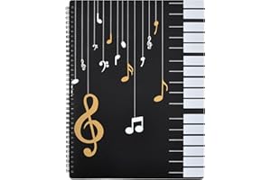 DAELESR Cartella Spartiti A4, Impermeabile Cartellina Porta Spartiti Musicali con 60 Tasche(120 Pagine), Porta Documenti in Formato A4 per Piano File, Cartella di Archiviazione Della Musica per Musicisti (A)