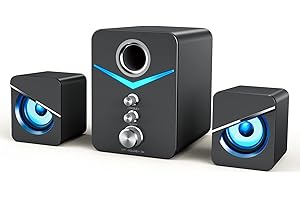 HEANTTV PC-Lautsprecher mit Subwoofer, 5.0 Bluetooth PC-Lautsprecher, 2.1 PC-Lautsprecher mit USB-Stromversorgung und 3,5-mm-Auxiliary-Anschluss für Desktop, Laptop-Lautsprecher