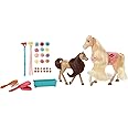 Dreamworks Spirit Stable Style Chica Linda (8 in), Foal Figure, Hair Tool & Styling Accessories, Brush, Mirror, Great Gift for Ages 3 Years Old & Up, HCH38