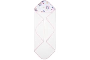 FlyIdeas Hooded Baby Towel for Newborns Bamboo & Cotton, Super Soft & Ultra Absorbent Premium Quality Bath Towel, Made in Italy