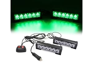 Triclicks 2 * 6 LEDs Feux de Pénétration Lumière Stroboscopique Eclairage Clignotant à 9 Modes pour Voiture Camion Véhicule SUV Lampe pour Avertissement Urgence Secours Travaux DC12V