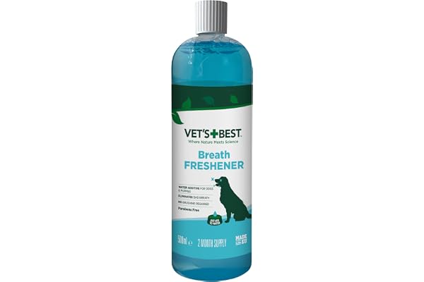 vet's best Désodorisant d’haleine Dentaire, Additif d’Eau pour Chiens 500ml
