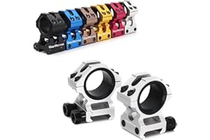 Anelli per Cannocchiale di Precisione di Grado Industriale WestHunter, 25,4 mm 30 mm Montaggio per Cannocchiale Picatinny Tattico in Lega di Alluminio 6061 T6 | Altezza centrale di 36 mm / 29 mm