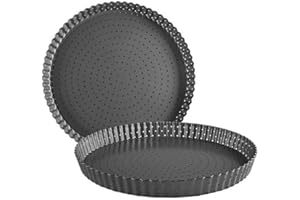 Space Home - Stampo Crostata Perforato Con Fondo Amovibile - Teglia per Quiche e Crostate - Furba e Removibile - 24 cm