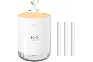 BAMCOO Luftbefeuchter Mini Luftbefeuchter klein USB einstellbar Mit Led-Licht AIR Humidifier mini with Soft Night Light für bedroom plants kinderzimmer Büro,Babyzimmer (3 Hügel)