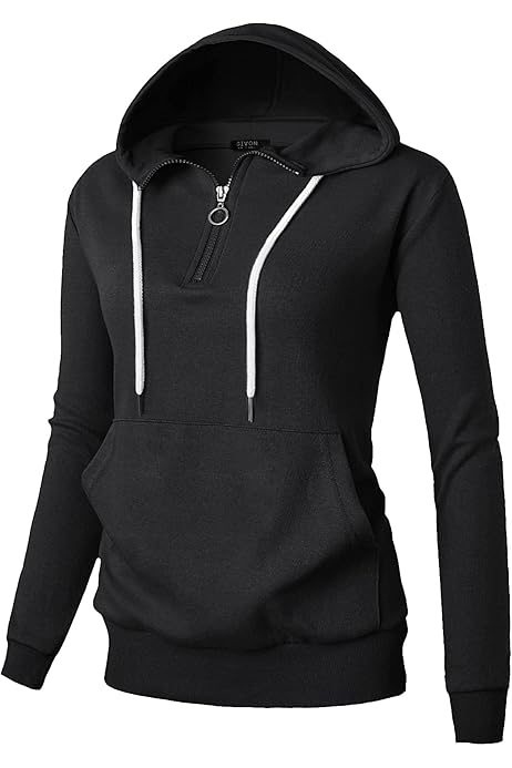 sofra women's thin cotton zip up moletom com capuz jacket