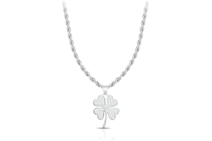 SAGA GIOIELLI® Naszyjnik damski z czterolistną koniczyną, m, Stal nierdzewna, Bez kamieni szlachetnych