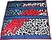 Produktbild Longchamp Seidentuch 89 x 89cm Tierprint Leopard Blau und Rot scarve
