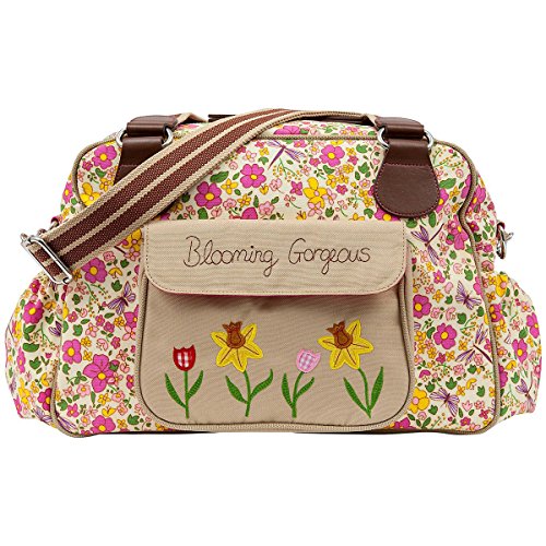 Pink Lining Blooming Gorgeous Cottage Garden Changing Bag