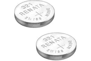 BEST PRICE SQUARE 2 x Renata Wrist Watch battery - Swiss Made - Batteries Cells Silver Oxide 0% Mercury Free Button Cell 1.55v Renata Long Life Batteries (321 (SR616SW))