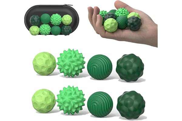 Bambebe 8 Balles Silicone Antistress Magnétiques, Boules de Décompression Sensorielle, Fidget Toys Anti-Stress et Anti-Anxiété pour Adultes et Enfant