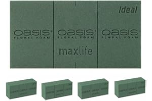 OASIS FLORAL PRODUCTS 4 x Spugna Floreale per ﬁori freschi OASIS® IDEAL - Misura: 23 x 11 x 8 cm