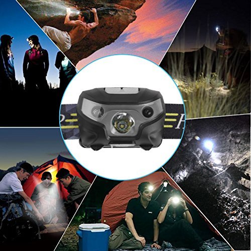 STCT wieder aufladbare Stirnlampe mit USB-Anschluss. IPX4 wasserfeste LED Kopflampe perfekt zum Laufen, Wandern, Spazieren, Camping, Lesen, bei Hausarbeiten und zum Handwerken. (3W, inkl. USB Kabel) - 8