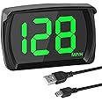 Goerpn Digital Speedometer Car HUD Head Up Display MPH GPS Windscreen Large Font Display Speedometer Car Speed Limit Alert Fatigue Driving Alarm for Car Truck SUV Motorcycle USB Plug & Play (MPH B)