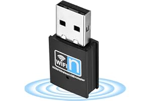 GBOKYN Clé WiFi Adaptateur USB WiFi Mini USB WiFi Adaptateur 300Mbps Adaptateur Réseau sans Fil Clé USB WiFi pour Portable PC de Bureau Windows Vista/XP/2000/7/8/10