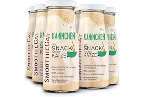 Katzen Smoothie SmoothieCat 6er Kaninchen - Flüssignahrung für Katzen - Katzensuppe - Katzenmilch - Zucker- & glutenfrei - je 150ml