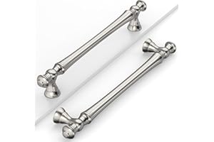Coinkoly 10 Pack Brushed Satin Nickel Cabinet Pulls 160MM Hole Centers Kitchen Cabinet Handles Drawer Handles UK0001