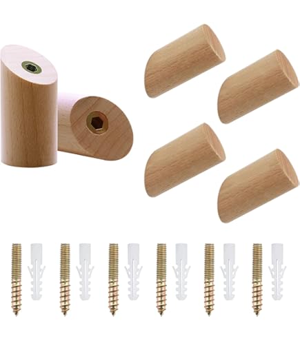 Ganci Da Parete A Forma Di Uccello In Legno | 4 Pezzi Con Viti | Per Appendere Vestiti E Accessori